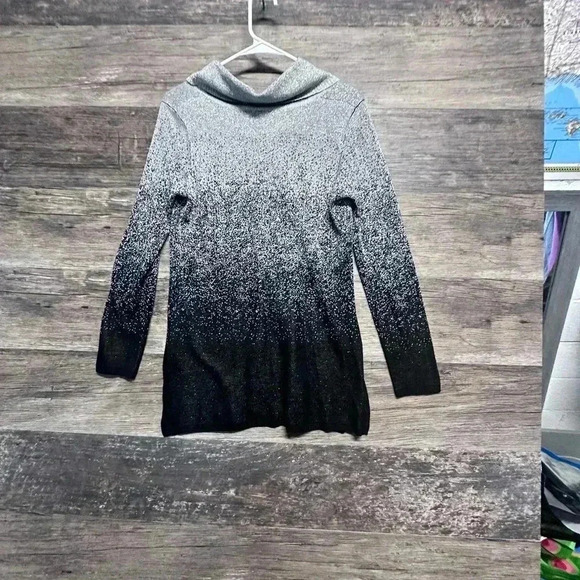 new directions Black & Gray Ombré Cowl Neck Sweater - Picture 2 of 6